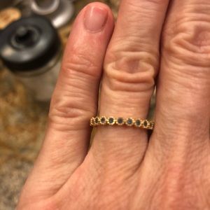 Blue Sapphire Eternity Band 14k gold